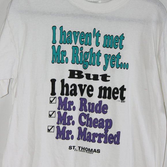 SOLD / FUNNY HAHA St. T USVI Marriage T-Shirt Size Large - Picture 1 of 5